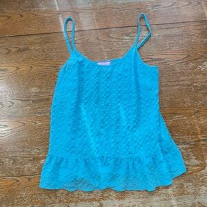 Lilly Pulitzer textured camisole tank top in a vibrant blue color. Size small